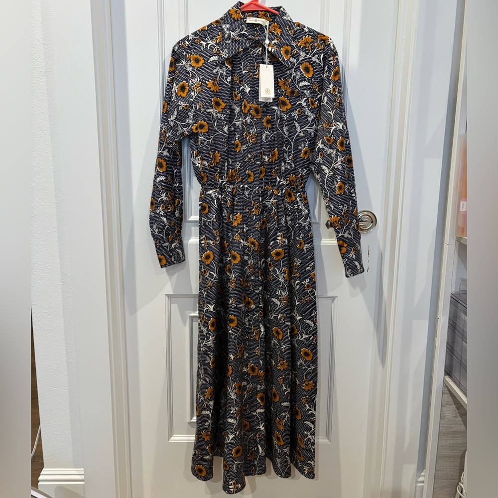 Tory Burch Floral Shirt Dress NWT